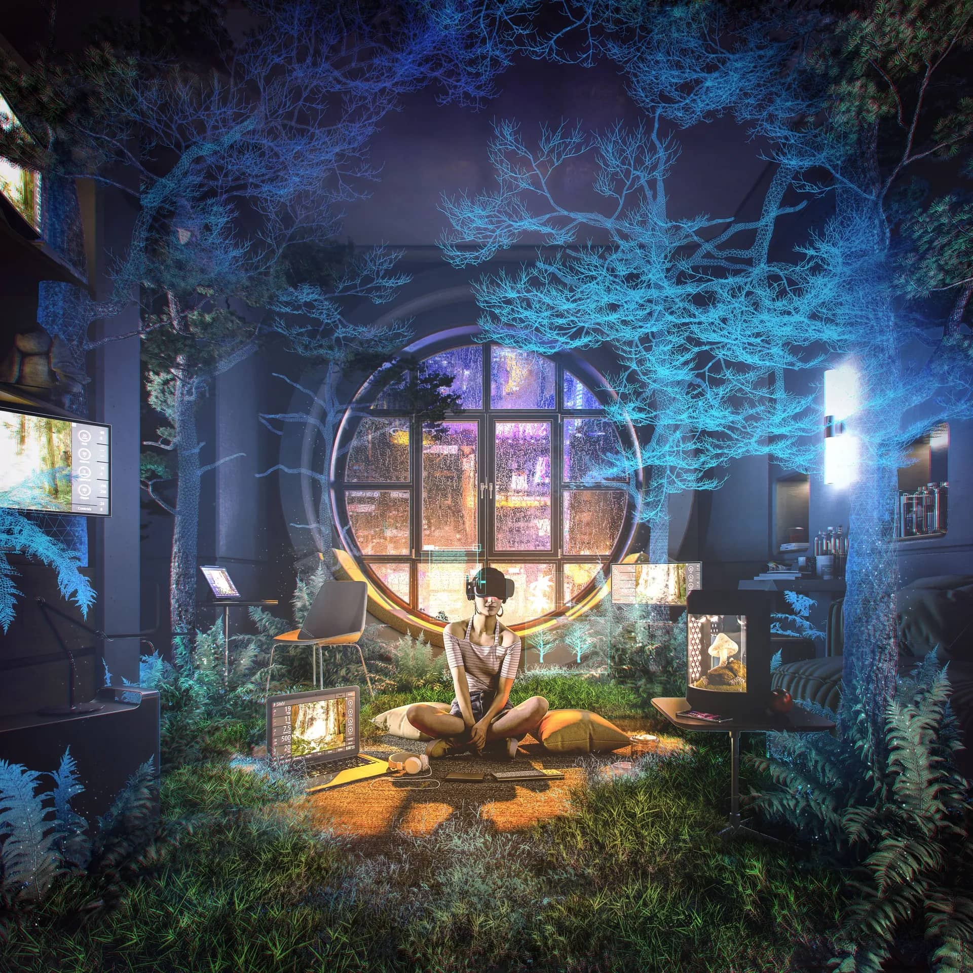 Homesick: opera vincitrice del concorso CGMood 2023 di Stefano Mondini, Archivision Studio - Rendering 3D distopico sul tema Home