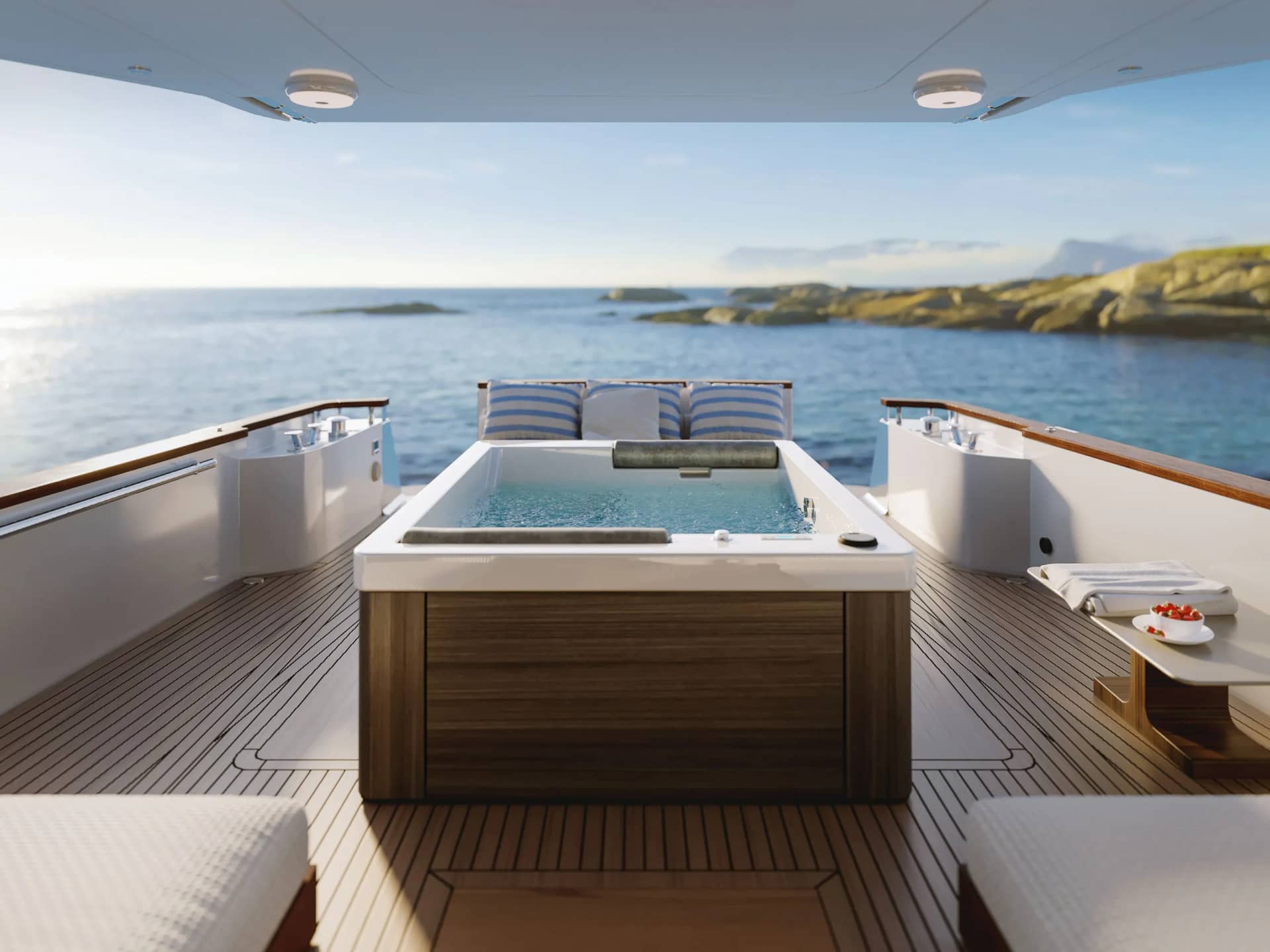 Rendering 3D di prodotto - Vasca idromassaggio yacht - Archivision Studio
