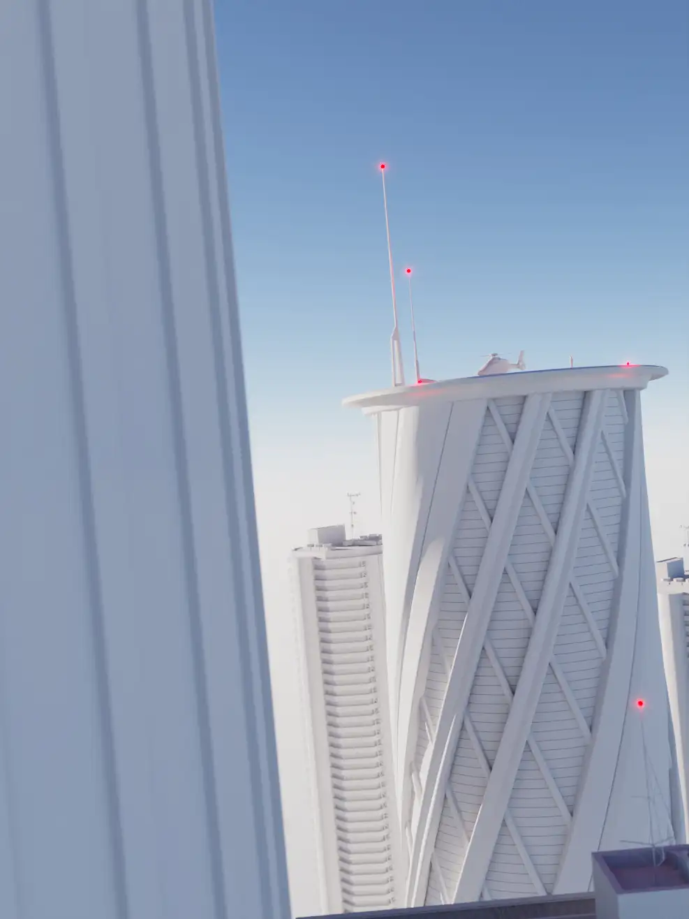 3D model of the building without materials