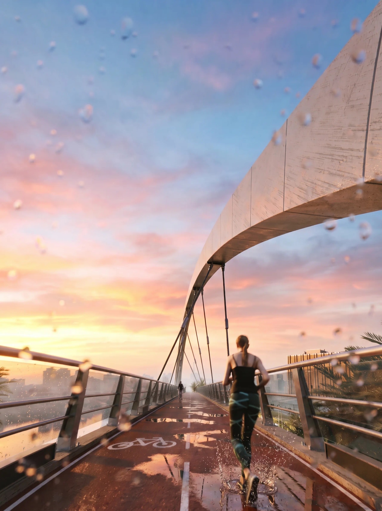Rendering fotorealistico di esterno - Rendering da concorso ponte - Archivision Studio