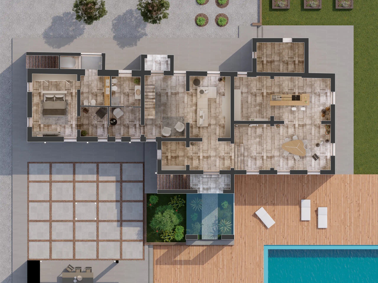 Planimetria - Planimetria arredata 3d 001 - Archivision Studio