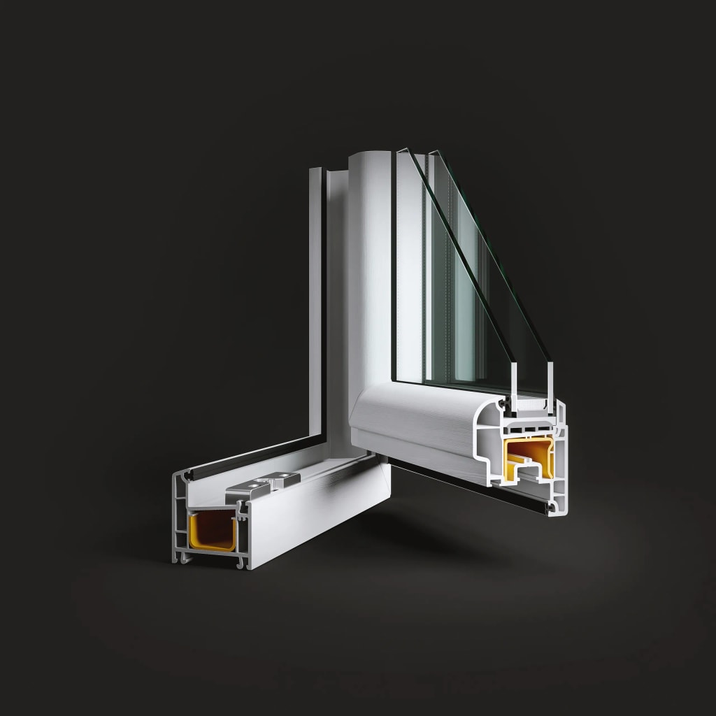 Rendering 3D di prodotto - Sezione serramento 3d - Archivision Studio