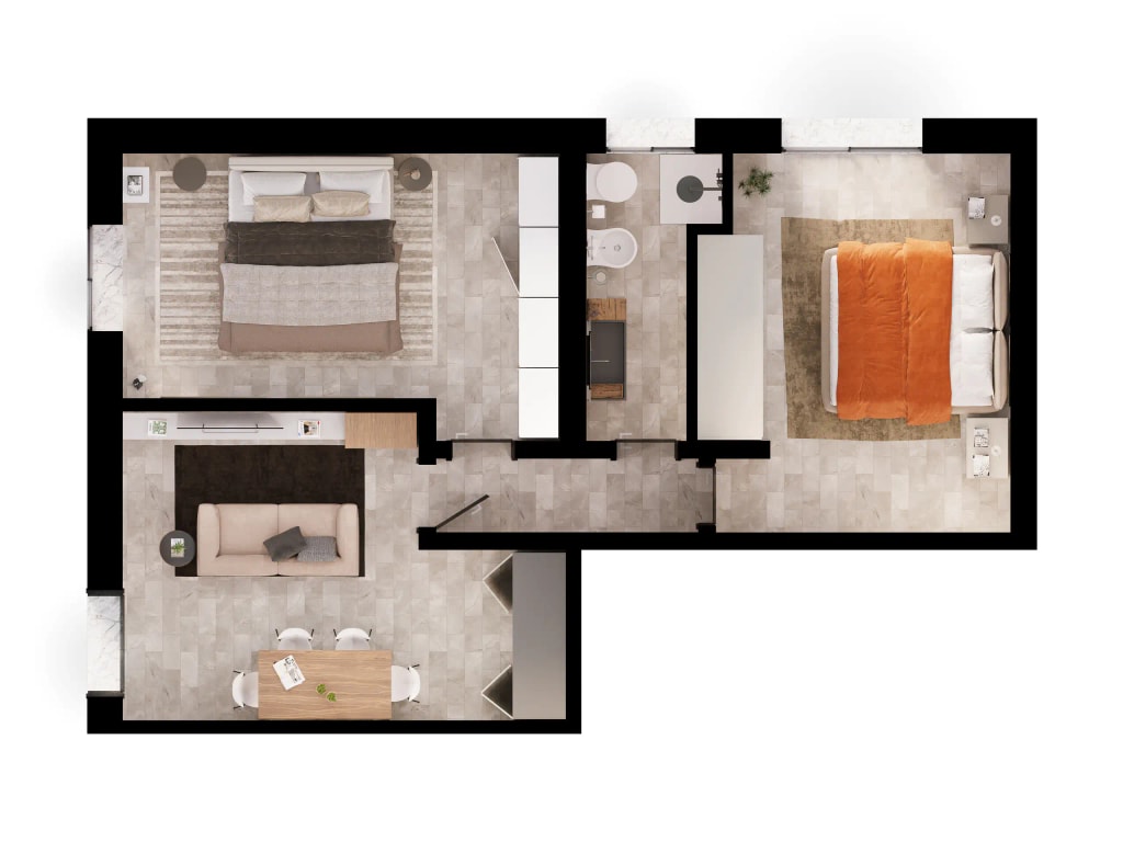 Planimetria - Planimetria arredata 3d 009 - Archivision Studio Planimetria - Planimetria arredata 3d 009 - Archivision Studio