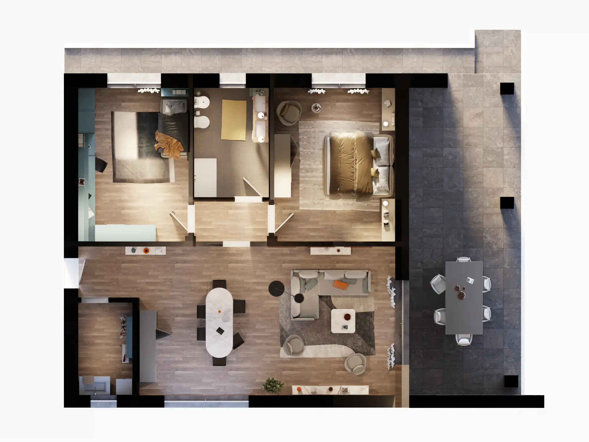 Planimetria - Planimetria arredata 3d 020 - Archivision Studio Planimetria - Planimetria arredata 3d 020 - Archivision Studio
