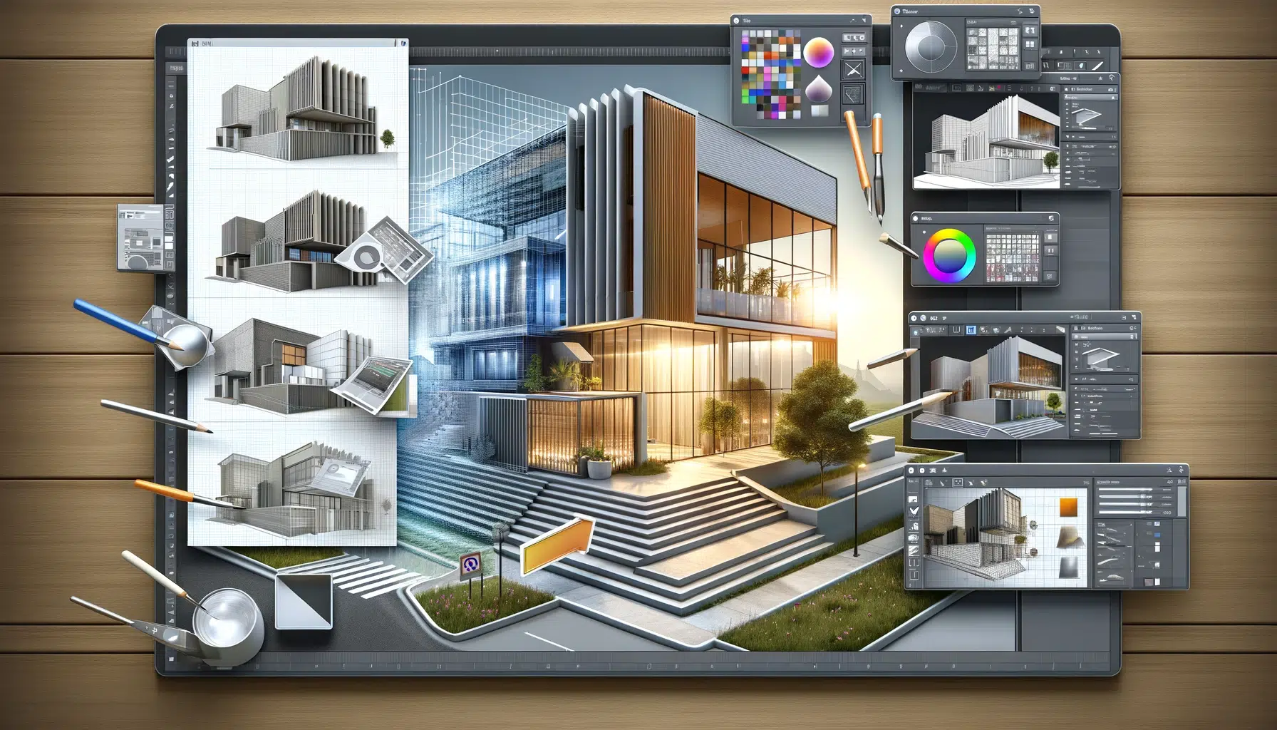 A computer screen shot of a building